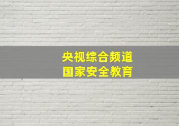 央视综合频道 国家安全教育